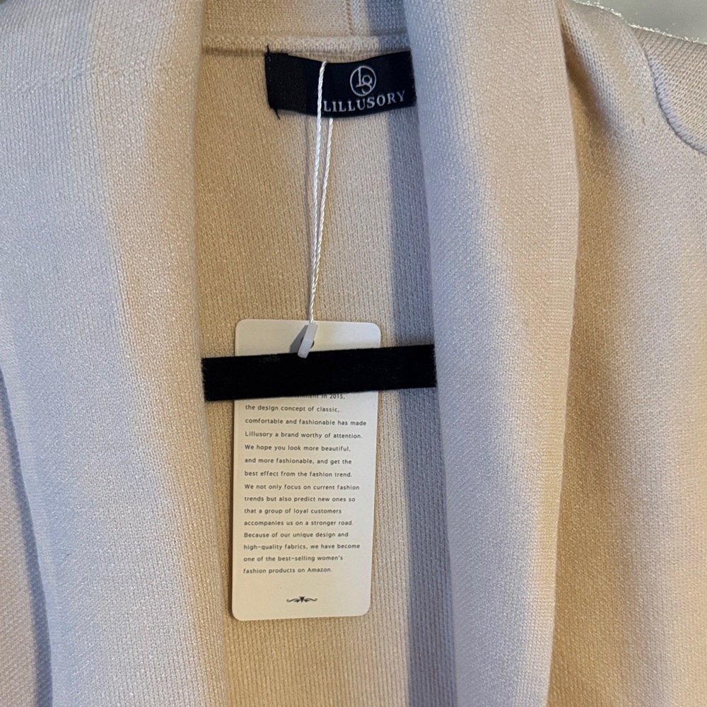 Lillusory Cream Open Front Cardigan - Picture 2 of 3